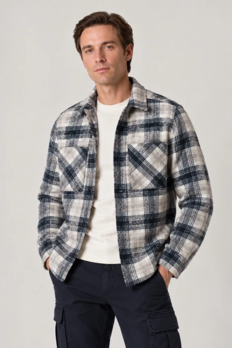 Afbeelding van KS15007 KSCHAVEZ Checkshirt - Overshirt Sky Captain - Kronstadt