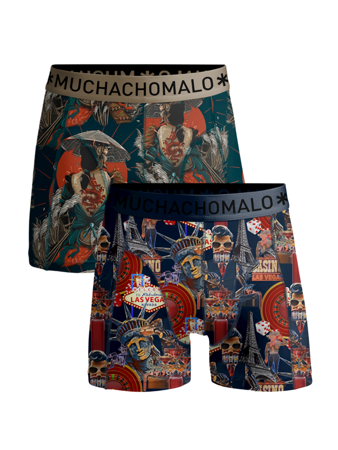 Afbeelding van LASJAP1010-04 2-Pack Print/Print Heren Boxers Muchachomalo
