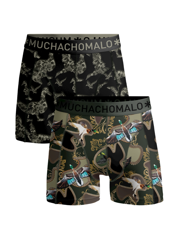 Afbeelding van ManDuck 2-Pack Print/Green Heren Boxers Muchachomalo