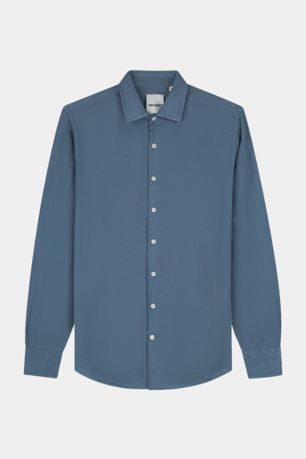 Afbeelding van Linnen Shirt - Denim Blue - VAN HARPER