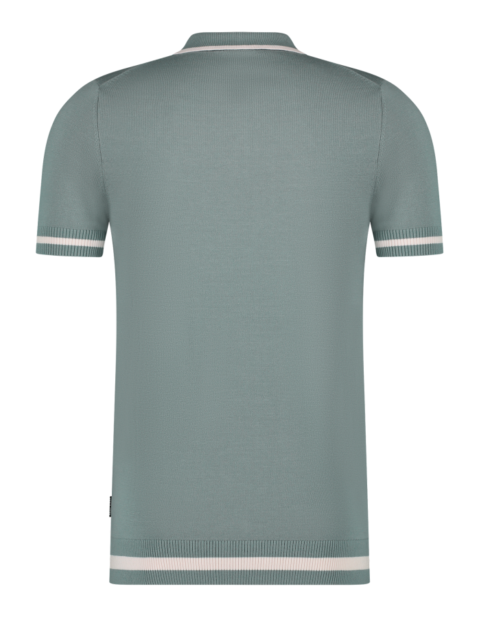 Afbeelding van SIEM Silver Green Heren Knitted Polo - Saint Steve