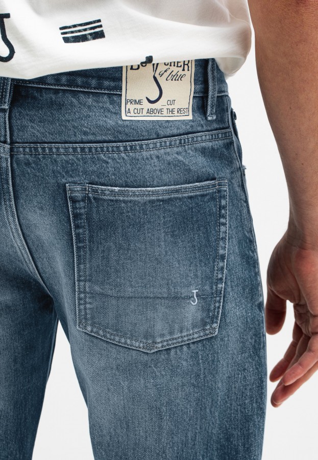 Afbeelding van Stockton Redding M2511013 Medium Aged 812 - Denim Regular Straight Fit - Butcher of Blue