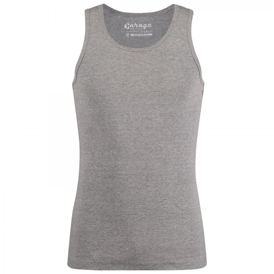 Afbeelding van SEMI BODYFIT Singlet 300 Grijs - Heren Singlet - The Garage