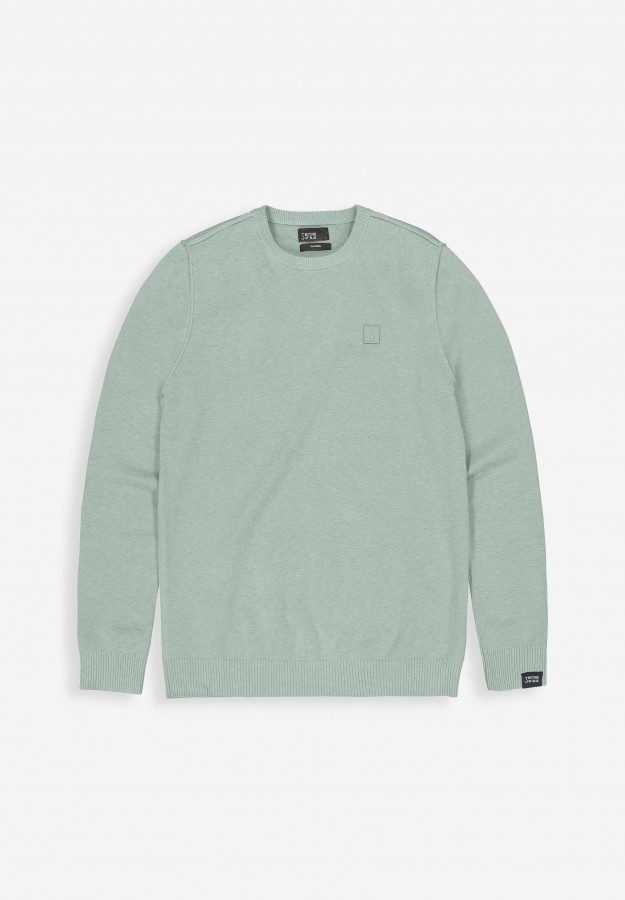 Afbeelding van Clifden Crew 1926003 Ice Green 722 - Heren Trui - Butcher of Blue