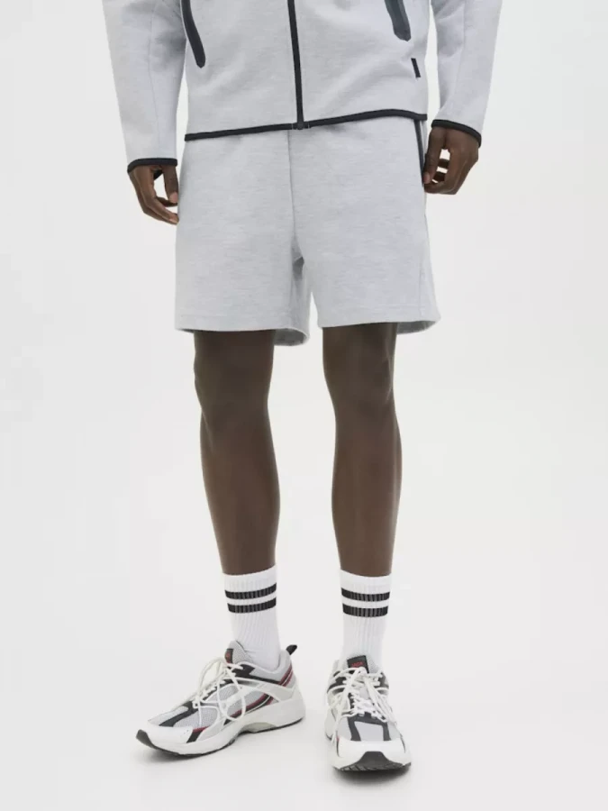 Afbeelding van 12273304 Gordon Light Grey Heren - Fusion Tricot Short - Jack & Jones