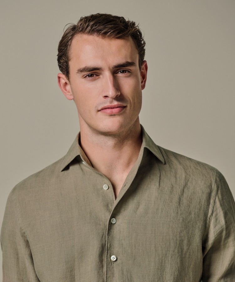 Afbeelding van PPXH10017P Z2 - Linnen Overhemd  - PROFUOMO