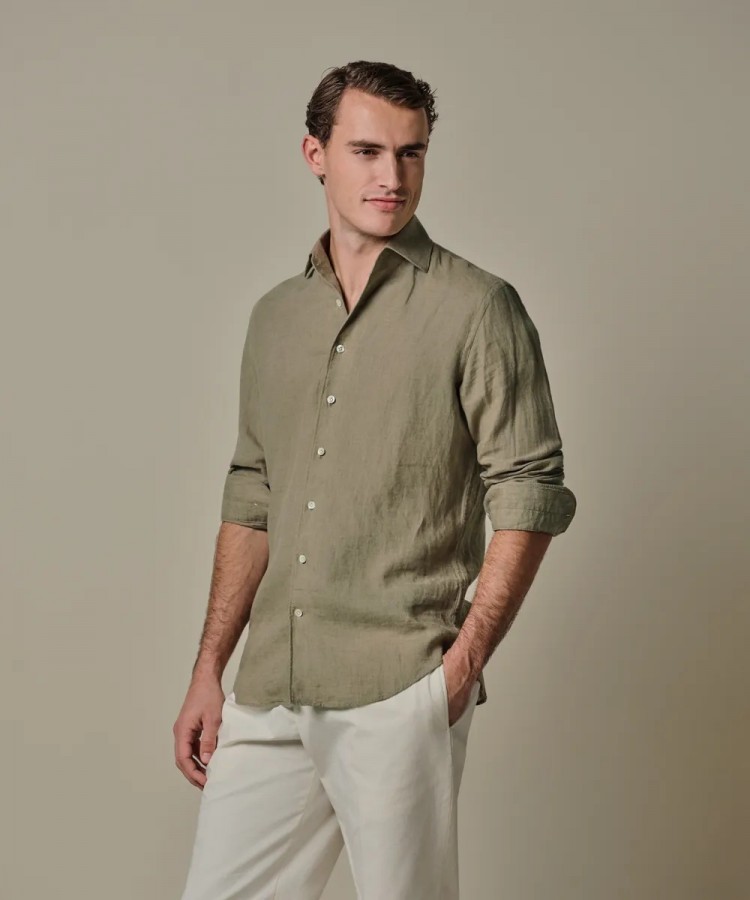 Afbeelding van PPXH10017P Z2 - Linnen Overhemd  - PROFUOMO