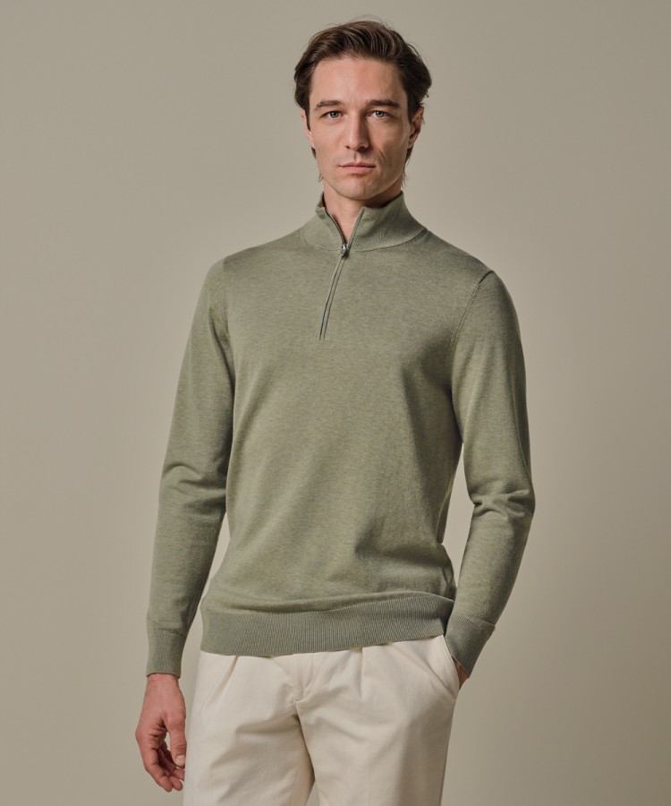 Afbeelding van PPXJ10008D - PULLOVER - HALF ZIP - Trui - PROFUOMO