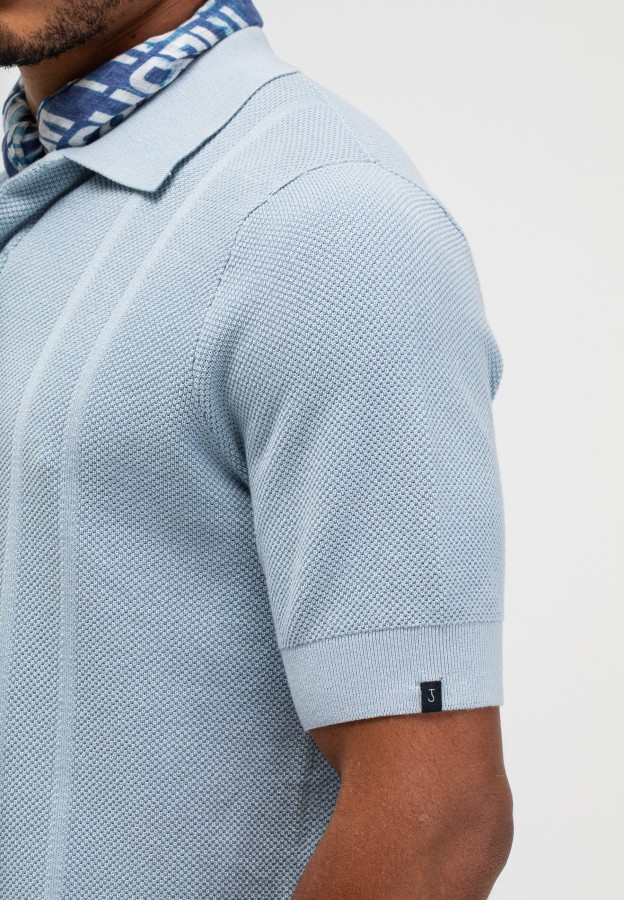 Afbeelding van M2616001 - Ripley Knit - Shark Blue 856 - Polo - Butcher of Blue