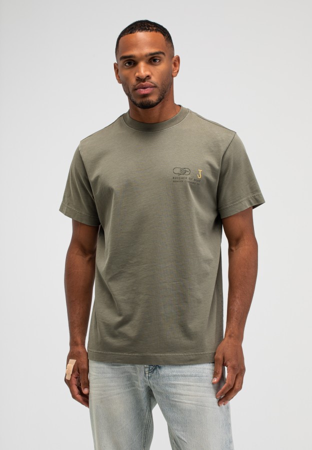 Afbeelding van M2613050  Granite Green - Army Elphin - Loose Tee  - Butcher of Blue