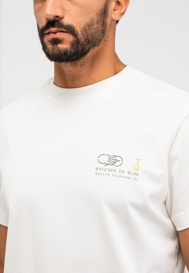 Afbeelding van M2613050  Titam White - Army Elphin Loose Tee  - Butcher of Blue