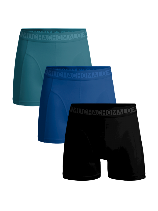Afbeelding van SOLID 1010-653 - Black Blue Green - Heren Boxers - Muchachomalo