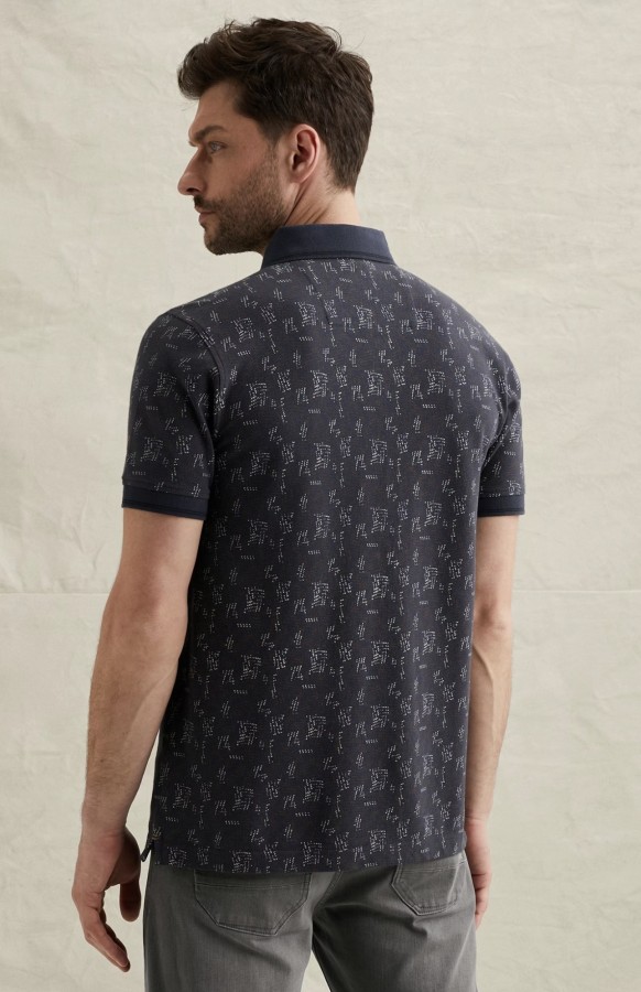 Afbeelding van PPSS2602852 - 5116 - Heren - Polo - Short sleeve - fine pique all over print - PME LEGEND