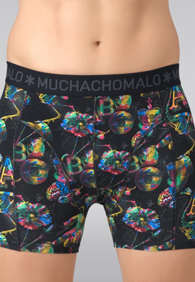 Afbeelding van ArtyFarty1010-01 - Black Print - Boxers - Muchachomalo