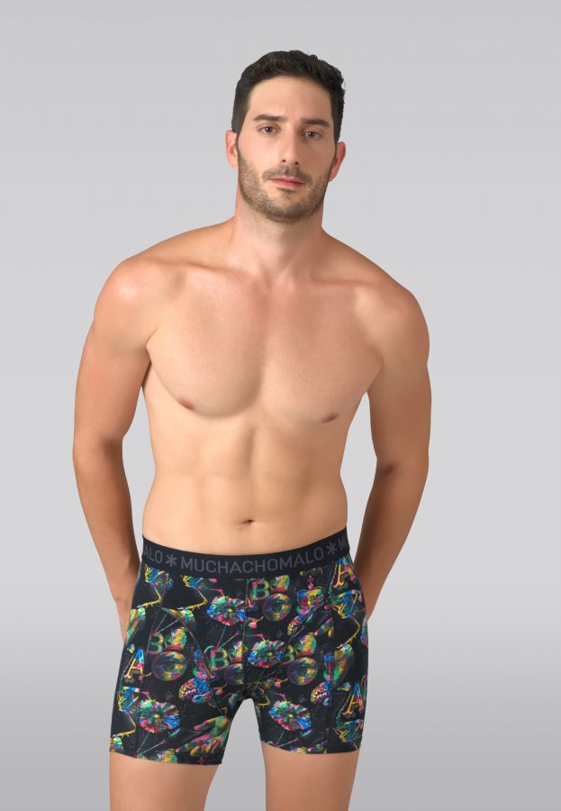 Afbeelding van ArtyFarty1010-01 - Black Print - Boxers - Muchachomalo