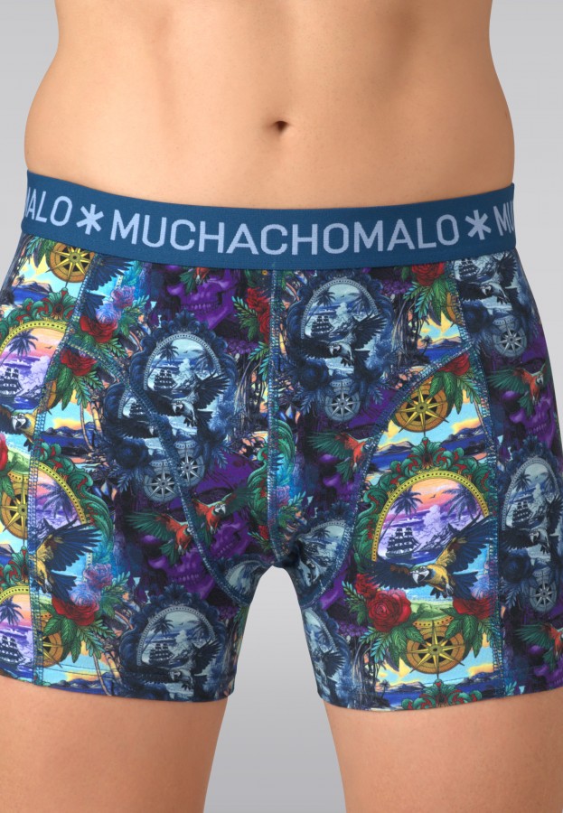 Afbeelding van PirateParrot1010-01 - Blue Print - Boxers - Muchachomalo