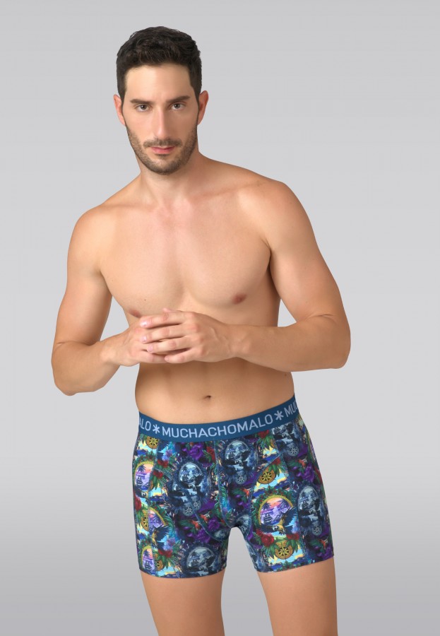Afbeelding van PirateParrot1010-01 - Blue Print - Boxers - Muchachomalo