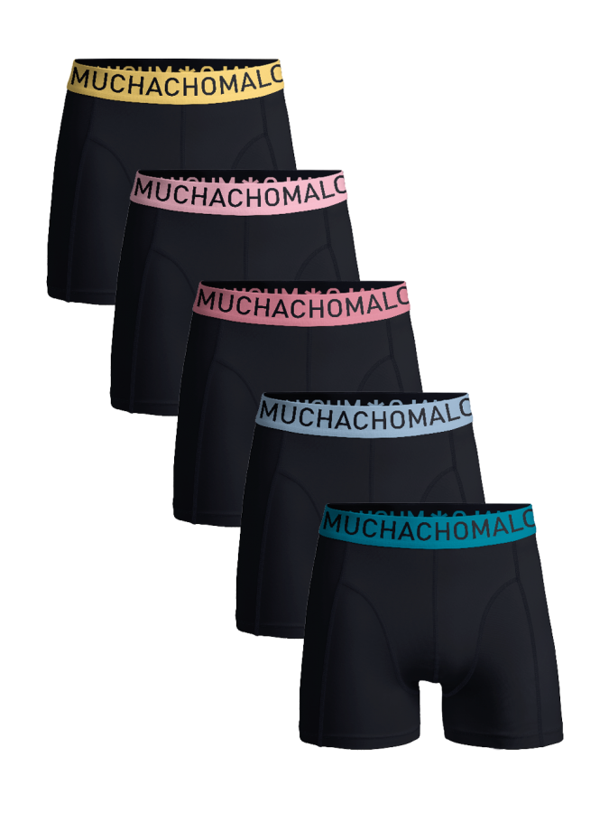Afbeelding van 5-Pack - Solid1010 - Black - Boxers - Muchachomalo