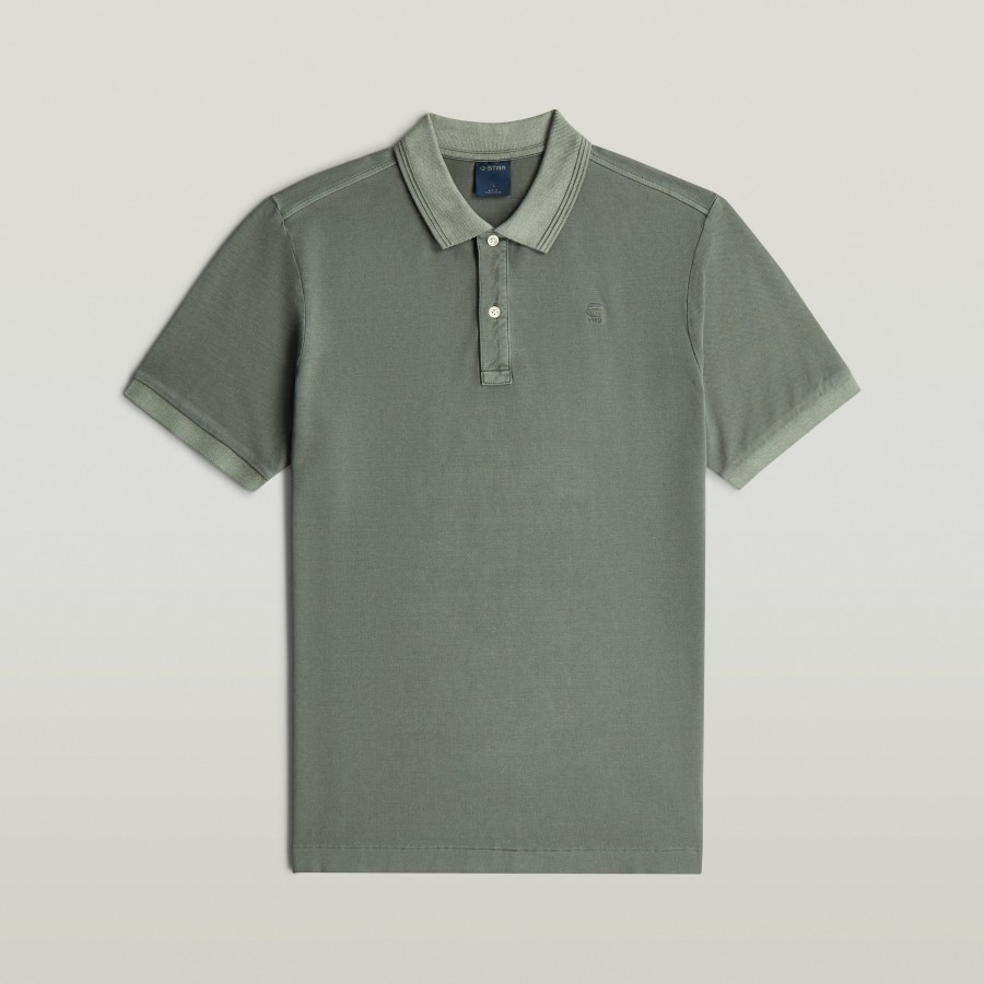 Afbeelding van D11595 D756 Dunda Slim C614 Orphus Green - Heren Polo - G-Star