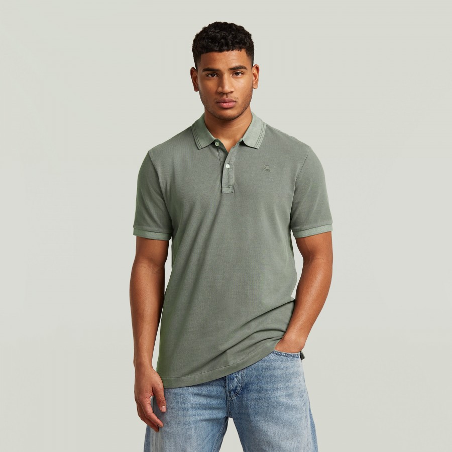 Afbeelding van D11595 D756 Dunda Slim C614 Orphus Green - Heren Polo - G-Star