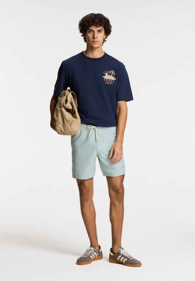 Afbeelding van 1525107100 MIKE SOLID-  7015 Green Seafoam - Swim Short -Shiwi