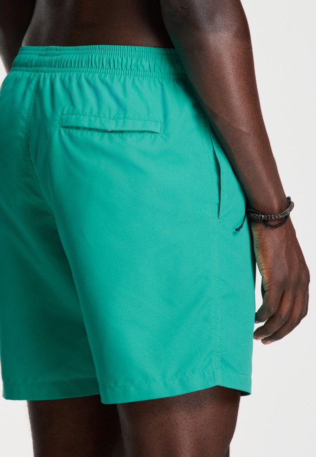 Afbeelding van 1525107100 - MIKE SOLID - 6036 - Blue Lagoon - Swim Short - Shiwi