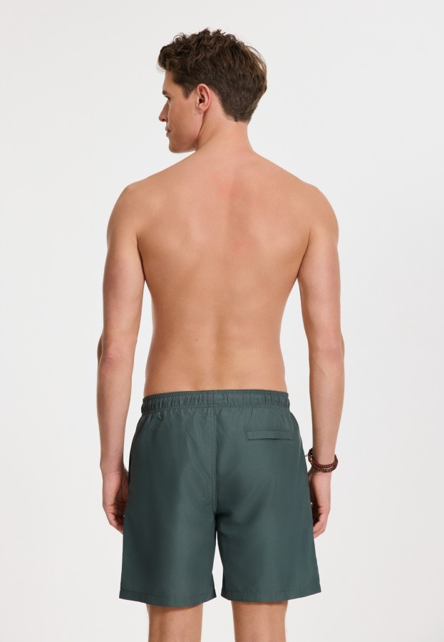Afbeelding van 1525107100 - MIKE SOLID - 7036 - Green Smokey - Swim Short - Shiwi