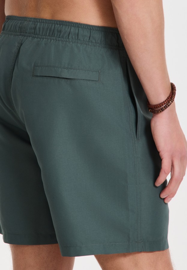 Afbeelding van 1525107100 - MIKE SOLID - 7036 - Green Smokey - Swim Short - Shiwi