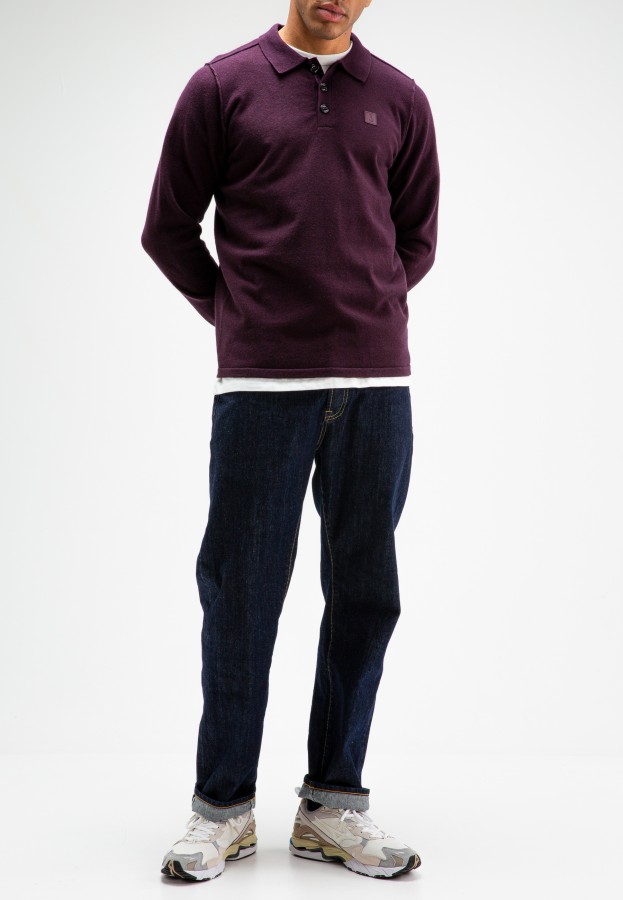 Afbeelding van M2626102 Pascha Purple - Clifden Polo - Butcher of Blue