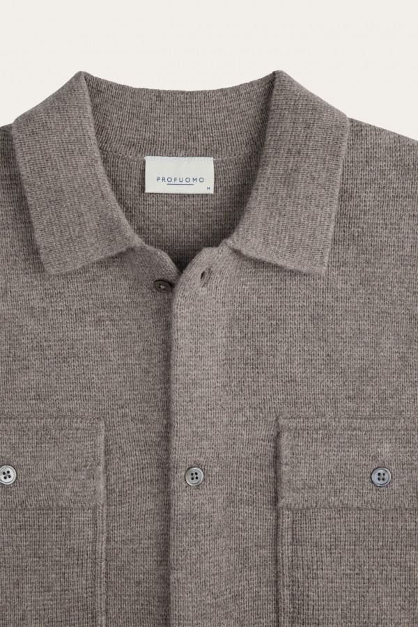 Afbeelding van PPXF30006D - Overshirt Full Botton - Paars - PROFUOMO