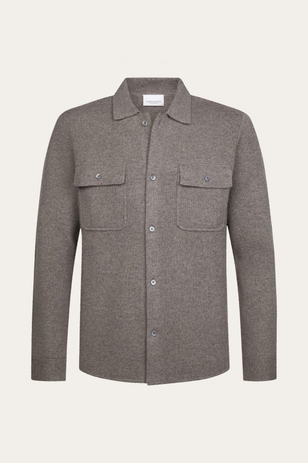 Afbeelding van PPXF30006D - Overshirt Full Botton - Paars - PROFUOMO