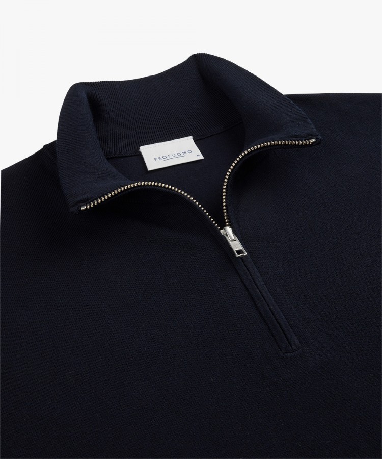 Afbeelding van PP2J00010A - Pullover Half Zip - Navy - PROFUOMO