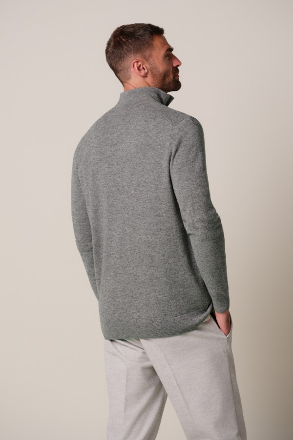 Afbeelding van PPXJ30012C - Pullover Half Zip - Grijs - PROFUOMO