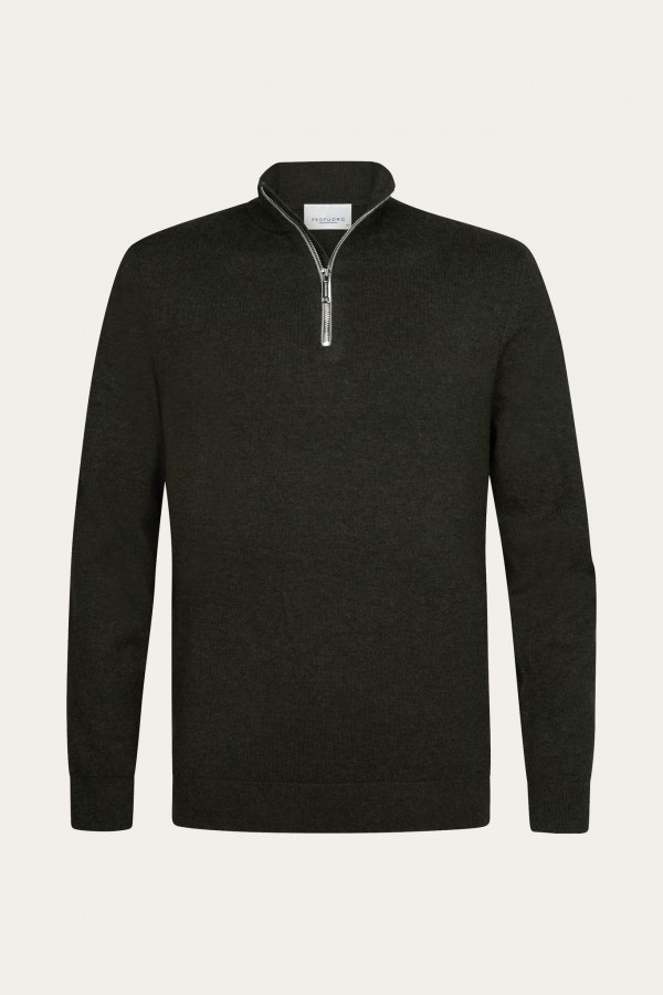 Afbeelding van PPXJ30012D - Pullover Half Zip - Green - PROFUOMO