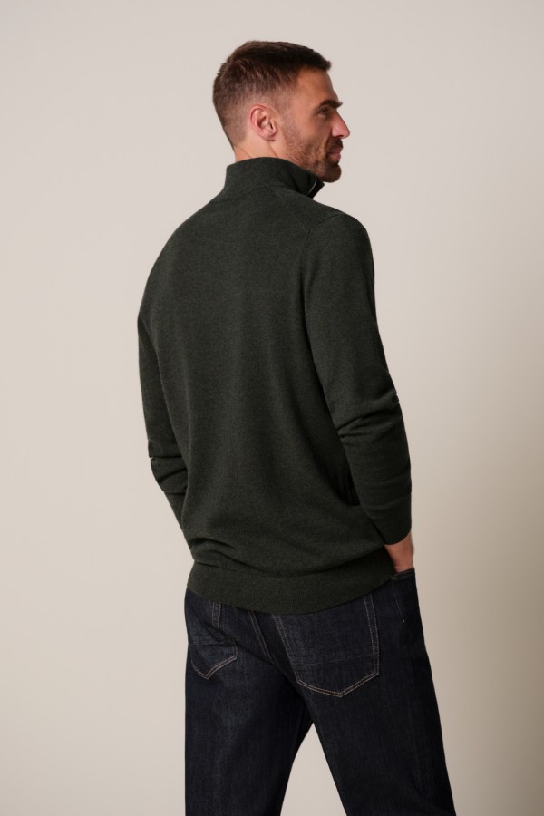 Afbeelding van PPXJ30012D - Pullover Half Zip - Green - PROFUOMO
