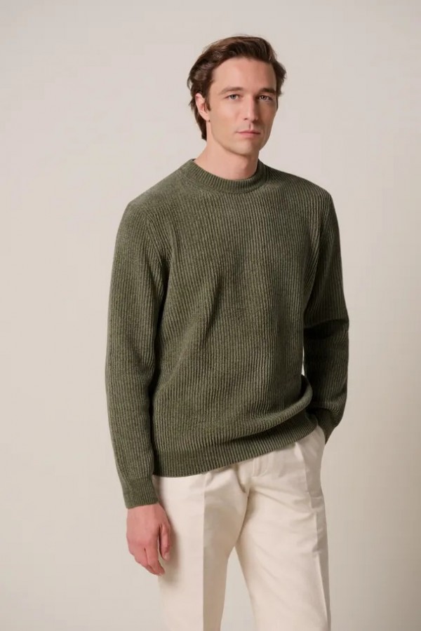 Afbeelding van PPXJ30034A - Pullover Crew Neck - Groen - PROFUOMO