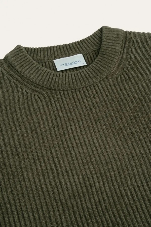Afbeelding van PPXJ30034A - Pullover Crew Neck - Groen - PROFUOMO