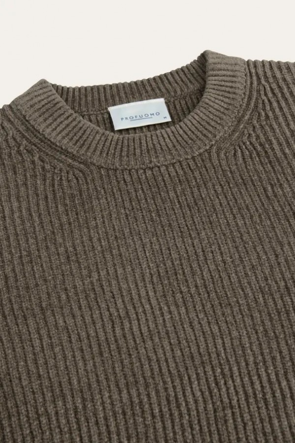 Afbeelding van PPXJ30034B - Pullover Crew Neck - Bruin - PROFUOMO