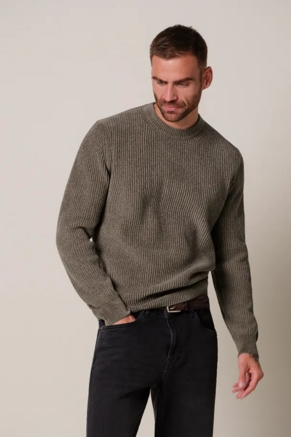 Afbeelding van PPXJ30034B - Pullover Crew Neck - Bruin - PROFUOMO