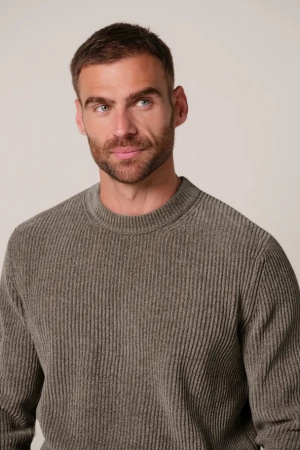 Afbeelding van PPXJ30034B - Pullover Crew Neck - Bruin - PROFUOMO