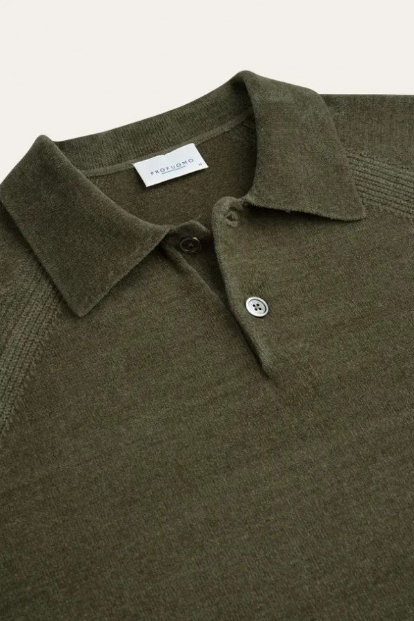 Afbeelding van PPXJ30036B - Polo Lange Mouw - Groen - PROFUOMO