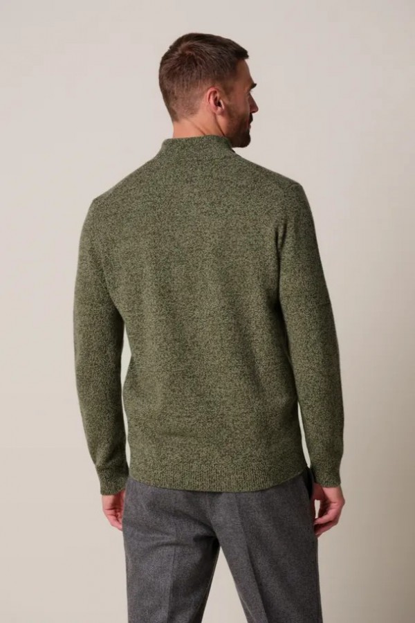 Afbeelding van PPXJ30047D - Pullover Half Zip - Green - PROFUOMO