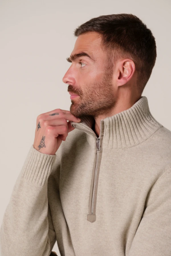 Afbeelding van PPXJ30053B F Heren Trui Half Zip - PROFUOMO