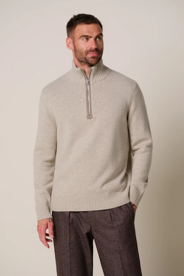 Afbeelding van PPXJ30053B F Heren Trui Half Zip - PROFUOMO