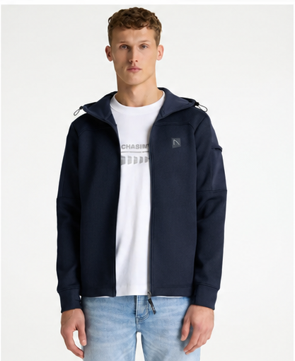 Afbeelding van 41150012 E6025 - Cardigan Sweat Vest Adan Zip -  CHASIN'