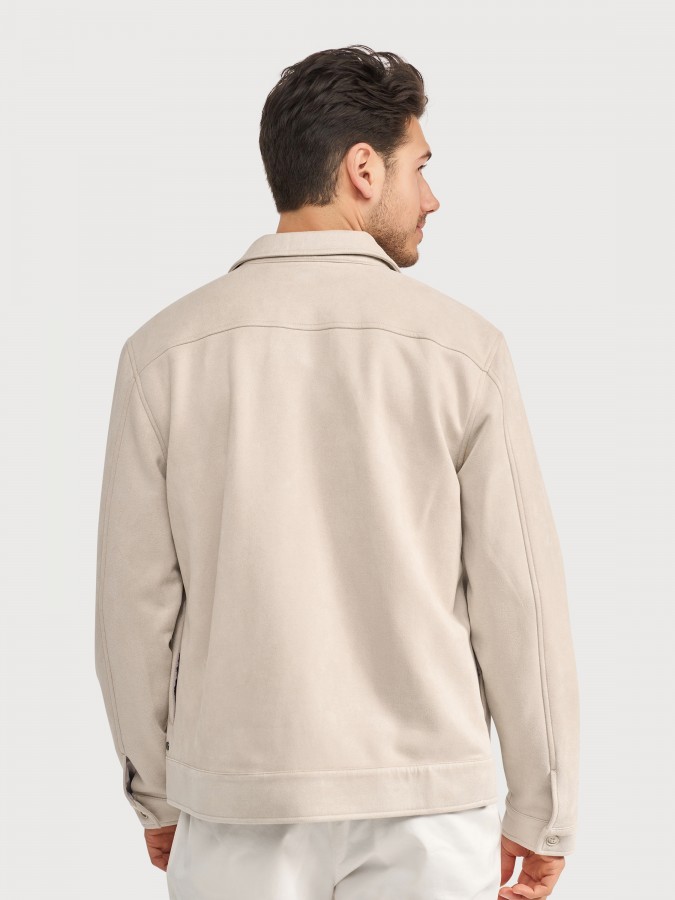 Afbeelding van Milano Jacket Stone Overshirt - Blue Industry