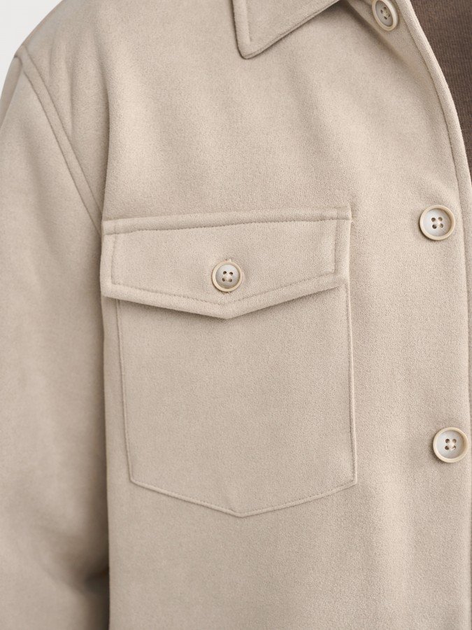 Afbeelding van Milano Jacket Stone Overshirt - Blue Industry