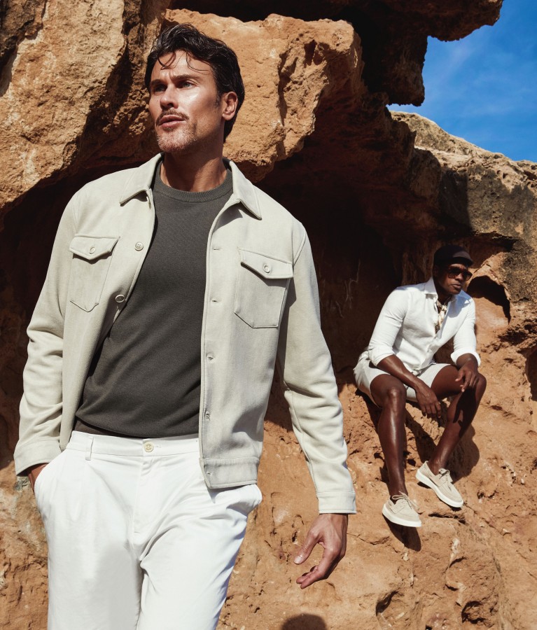 Afbeelding van Milano Jacket Stone Overshirt - Blue Industry