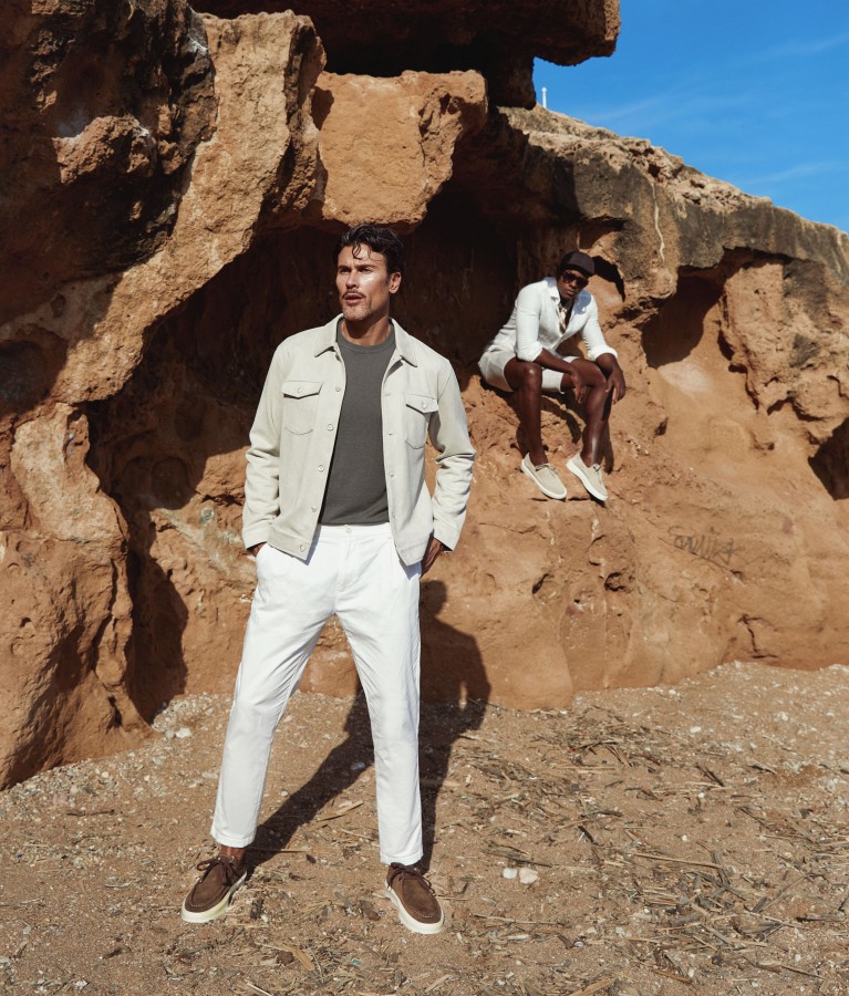 Afbeelding van Milano Jacket Stone Overshirt - Blue Industry