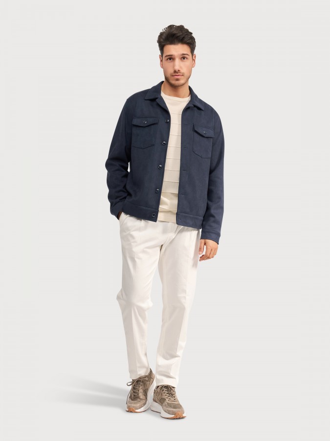 Afbeelding van Milano Jacket Navy  Overshirt  - Blue Industry